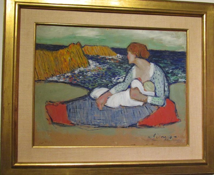 Пикассо "Мать и ребенок у моря"